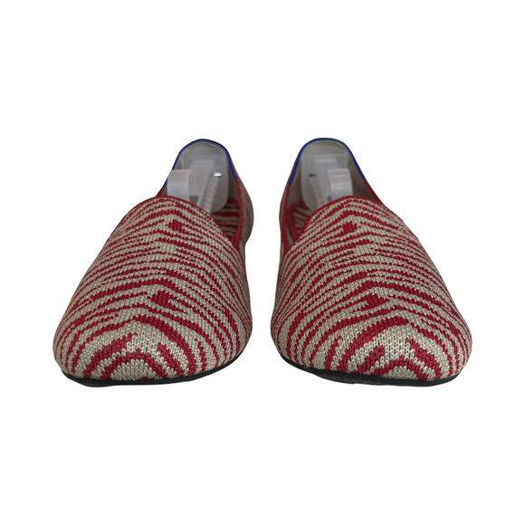 Rothy’s The Loafer Women’s 9 Red Zebra Knit Flats Animal Print Limited Edition - Picture 6 of 8
